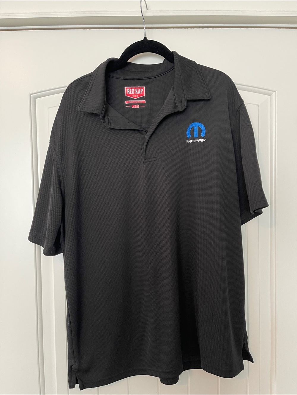 Red Kap Black Polo with Blue Mopar Logo